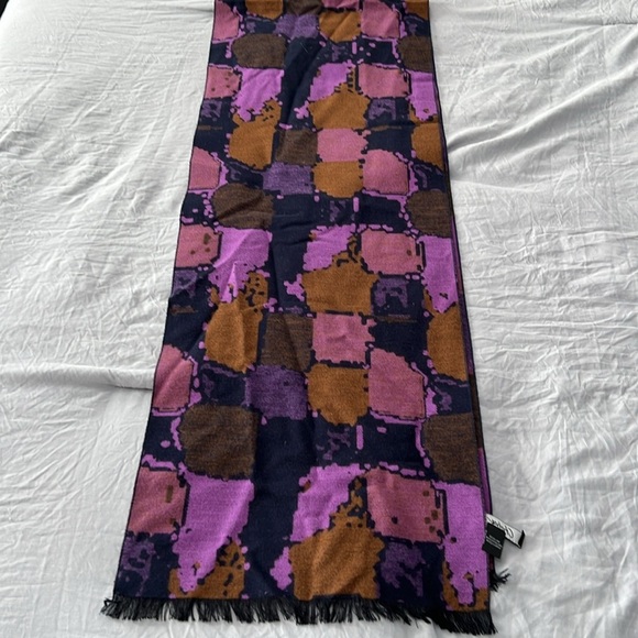 Chelsey by Joseph Multi-color Abstract Brushed Silk Scarf - Picture 3 of 6